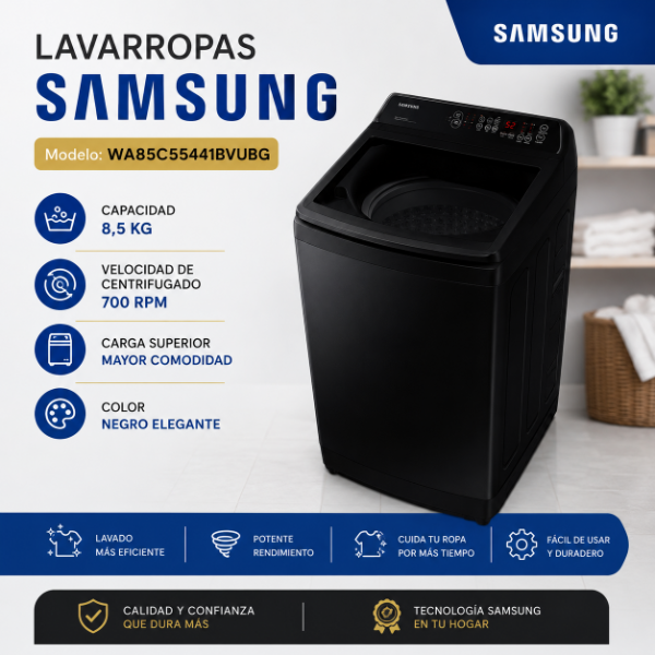 LAVARROPAS SAMSUNG CARGA SUPERIOR 8.5kg