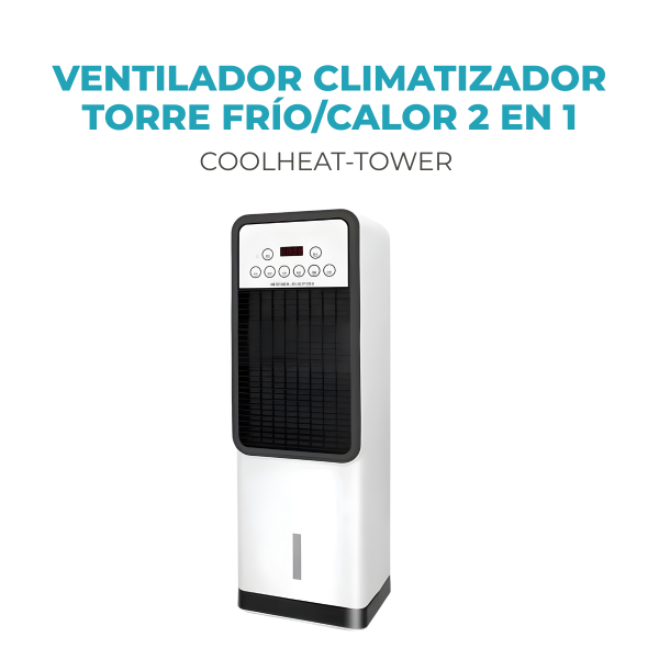 CALEFACTOR TORRE INTELIGENTE FRÍO/CALOR 2 en 1 1800W CON TANQUE 5L