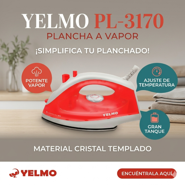 PLANCHA A VAPOR YELMO PL-3170