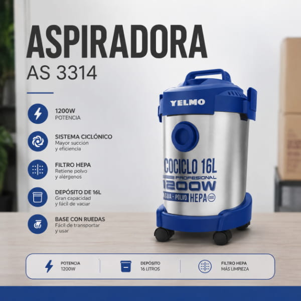 ASPIRADORA YELMO AS-3314 - 1200W